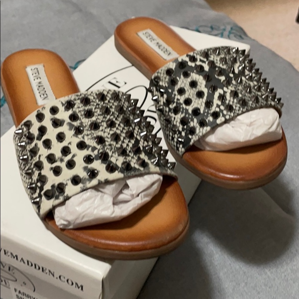 Steve Madden Farryn Snake Slides